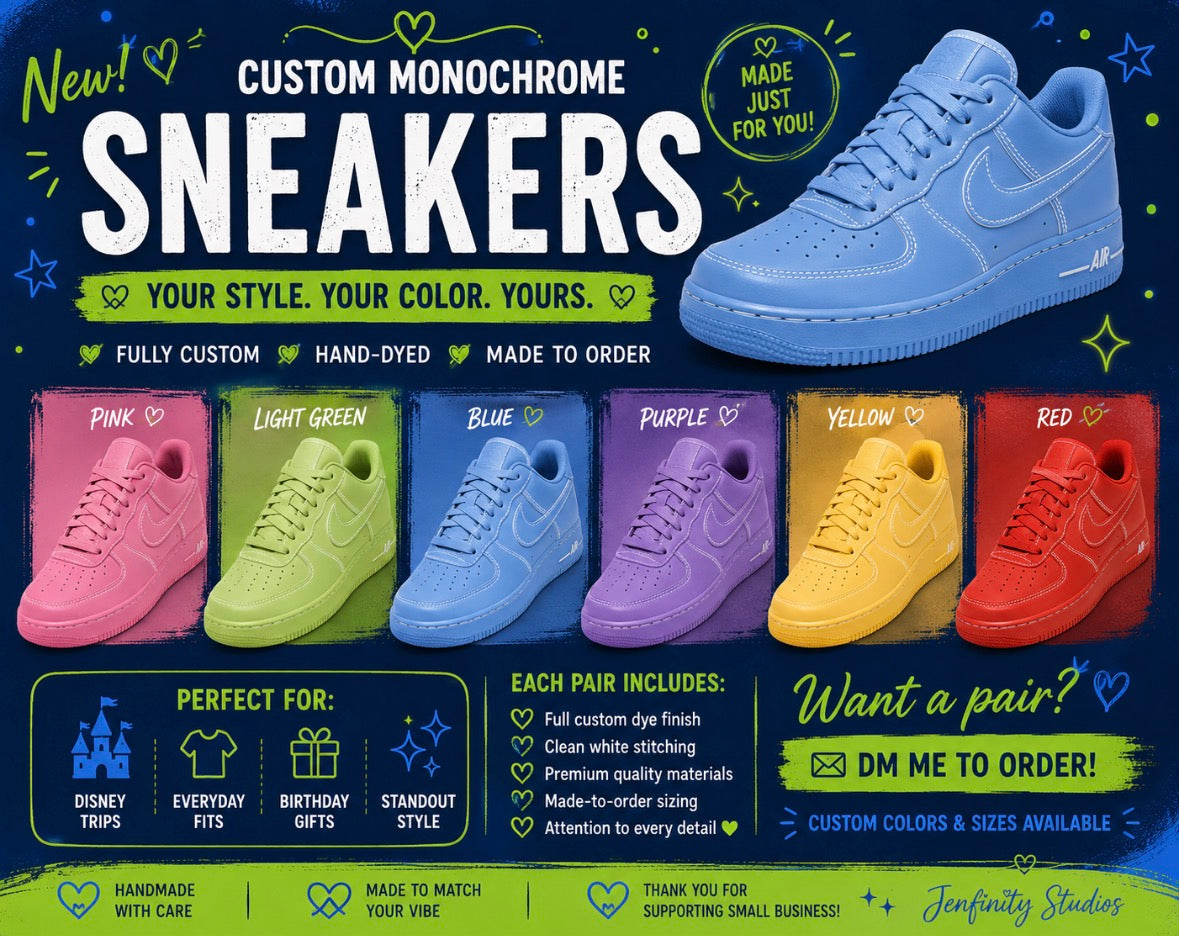 Signature Monochrome Sneakers Custom Hand Dyed Edition