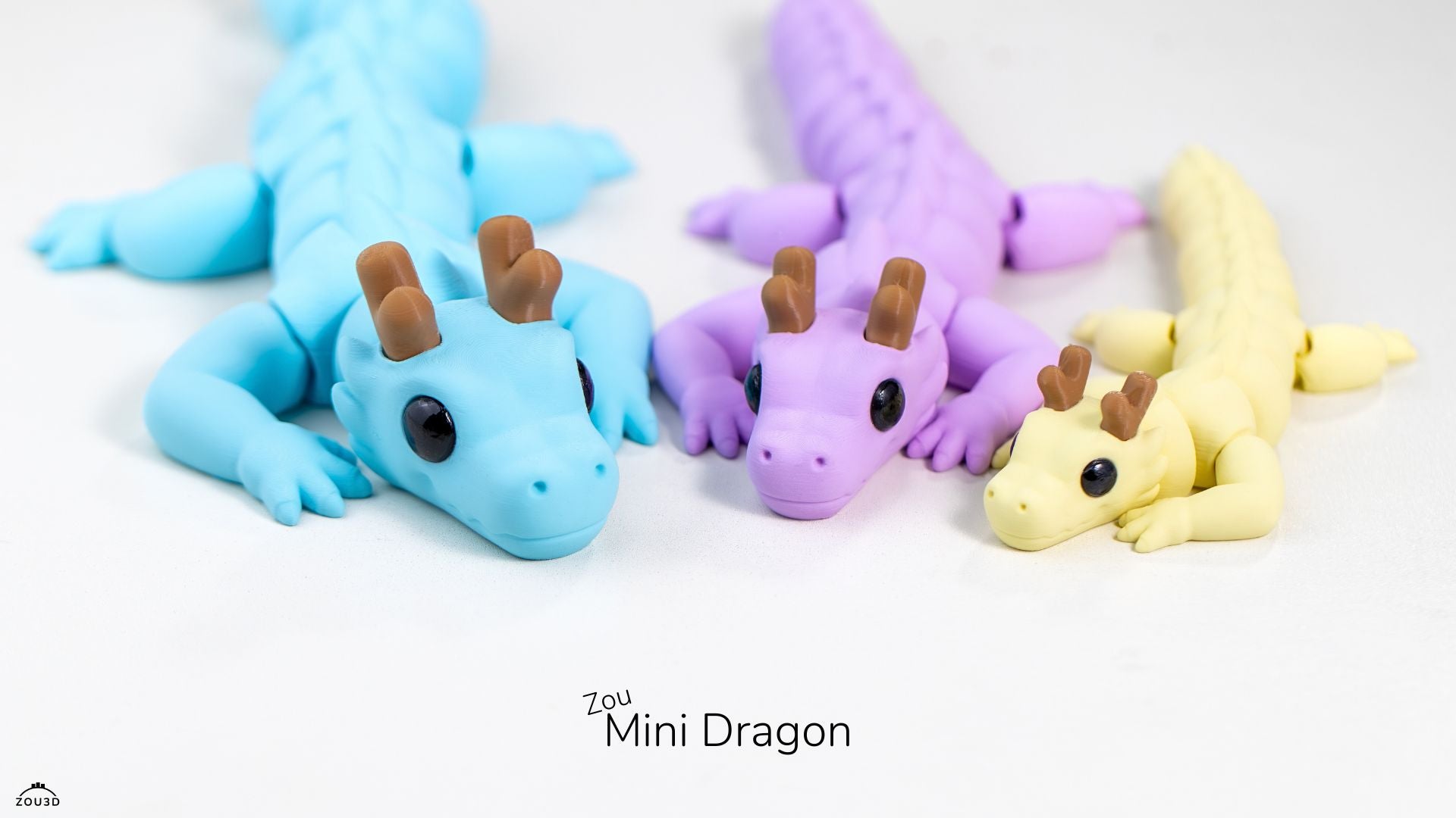 Mini Dragon – Articulated Flexi Dragon (3 Sizes) | Designed by ZOU3D