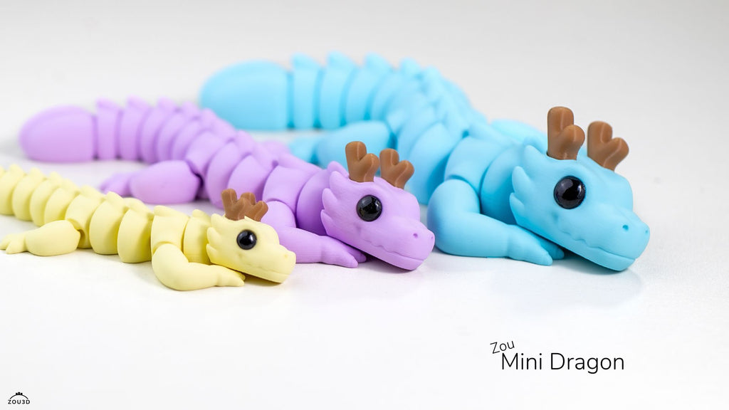 Mini Dragon – Articulated Flexi Dragon (3 Sizes) | Designed by ZOU3D